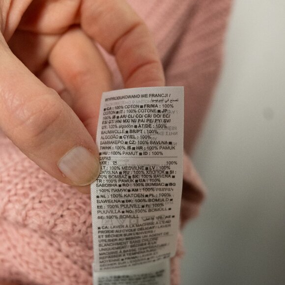 GAP Blush Pink Cotton Crewneck Sweater - Picture 3 of 3